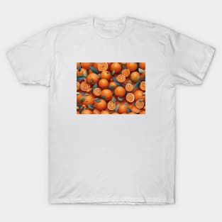 Orange Pattern Harvest Field Product Vintage Since Retro T-Shirt